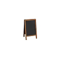 Small Wooden Easel Chalkboard Stand With Black Surface For
