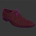 Fashionable Red Leather Shoes For Men Featuring Classic Laces And Sleek Design