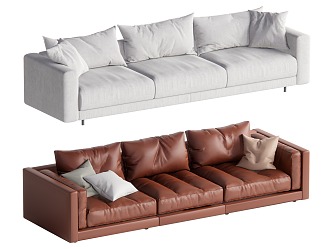 Three-seat sofa 3d model