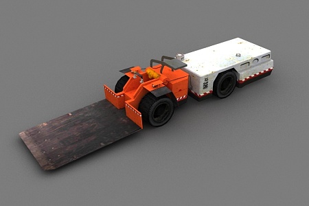 coal mine forklift 3d model