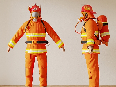 Modern Firefighter Characters model