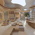 Wenchuang Store Bookstore Art Store Gift Shop Convenience Store Intangible Products Store 3d model