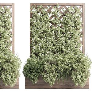 Modern Plant Wall Greening Plant Fence 3d model