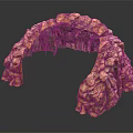 Natural Stone Arch Structure With Organic Curved Design And Rough Reddish Brown Texture 3d model
