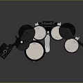 Professional Electronic Drum Set Equipment With Drums Cymbals Pedals And Stand
