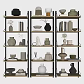 Modern Storage Rack Decorative Rack 3d model