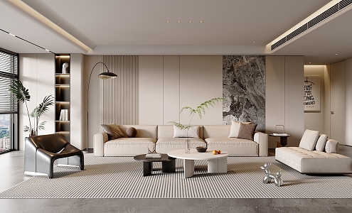 modern living room 3d model