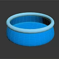 Blue Round Bowl Shaped Playground Equipment For Kids Outdoor Play