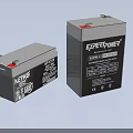 Two Different Branded Lead Acid Batteries In Gray And Black Cases