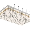 Modern White Chandelier with Layered Folded Design Elegant Artistic Lighting Fixture