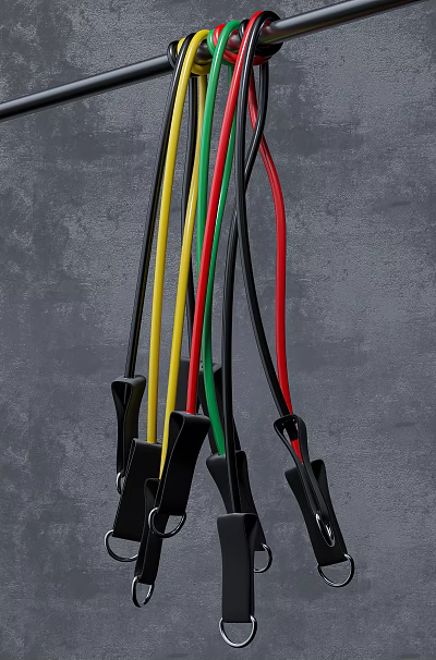 fitness equipment elastic rope rope 3d model