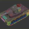 Vintage Military Armored Tank With Heavy Duty Tracks And Steel Hull