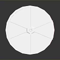 White Spacecraft Model With Red Striped Circular Structures For Cosmic Exploration