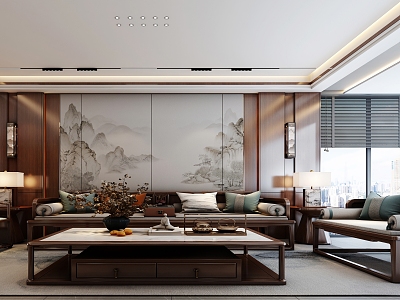 Chinese living room sofa combination model