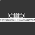 Industrial Metal Bracket Long Strip Design With Mounting Holes Cylindrical Components And Base Plate