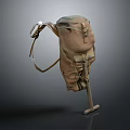 Functional Camouflage Backpack With Adjustable Straps Metal Hardware And Durable Fabric