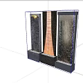 Outdoor Garden Water Wall Features With Flowing Water And Illuminated Design