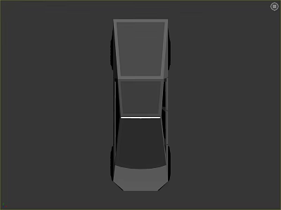 Top View Of Black Car 3D Model With Sleek Body Design And Aerodynamic Shape 3d model