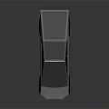 Top View Of Black Car 3D Model With Sleek Body Design And Aerodynamic Shape