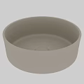 Round White Washbasin With Geometric Pattern Design For Modern Bathroom