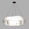 Modern White Chandelier With Soft Lighting And Minimalist Cloud Like Design