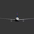 Delta Air Lines White Airplane With Blue Engines And Red Blue Tail