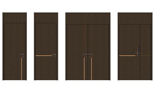 Modern swing door single door 3d model