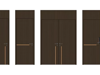 Modern swing door single door 3d model