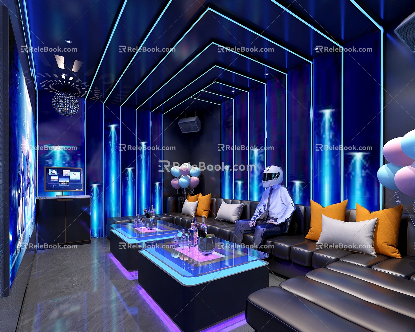 KTV Single Room KTV Single Room Entertainment Club Night Club Cabaret Bar 3d model