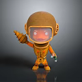 Robot Assistant Small Robot Butler Robot Butler Figure Game Figure 3d model