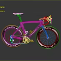 High Performance Carbon Fiber Road Bicycle With Streamlined Design And Dynamic Wheels 3d model