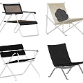 Modern Leisure Chairs With Metal Frames Woven Seats And Soft Cushions In Various Styles
