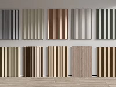 Decorative Wall Panels With Various Colors And Different Textures For Interior Design 3d model