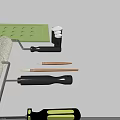 Metal Hardware Tools With White Precision Tips For Craft And Repair Work