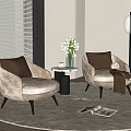 French Italian leisure sofa 3d model