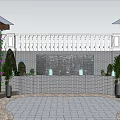 Roof Garden Design Featuring Pool Lotus Flower Rock Formations Waterfall and Pavilion