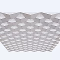 Modern Ceiling Design With Geometric Diamond Patterns And Integrated Lighting 3d model
