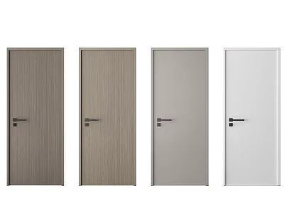 Modern Hinged Doors with Various Colors for Home Interior Design 3d model