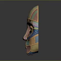 Vibrant Animal Mask With Colorful Geometric Patterns And Decorative Forehead Ornament Design
