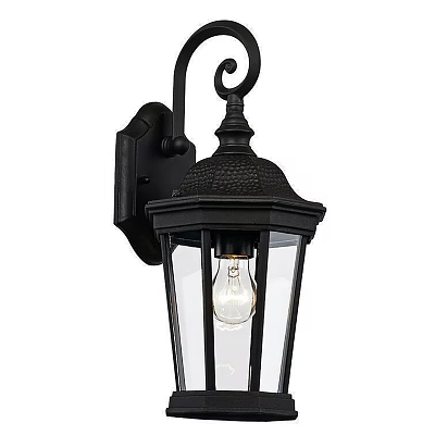 Black Classical Wall Mounted Glass Shade Metal Frame Swirl Design Wall Lamp 3d model
