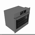 Modern BOSCH Oven With Stainless Steel Design And Digital Control Panel 3d model
