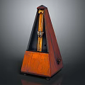 Wooden Triangular Metronome with Classic Design and Metal Internal Structure for Music Practice
