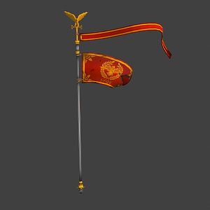 Modern Flag 3d model