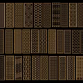 Decorative Metal Room Screens with Various Intricate Geometric Patterns 3d model