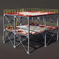 Durable Industrial Equipment Multi Layer Metal Platform With Safety Guardrails And Staircase