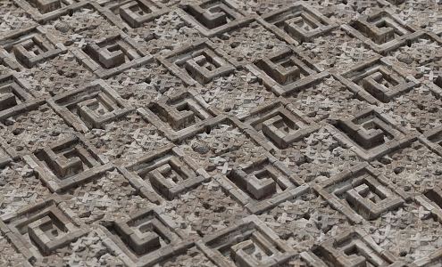 modern pavement brick pavement 3d model