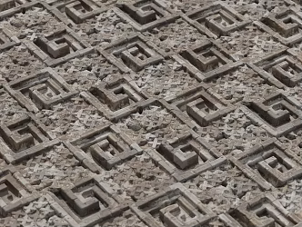 modern pavement brick pavement 3d model