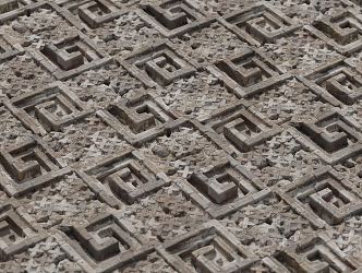 modern pavement brick pavement 3d model