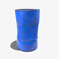 Blue Metal Industrial Barrel Storage Container With Round Lid For Industrial Applications