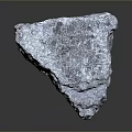 Transparent Triangular Stone With Natural Texture And Reflective Surface On Dark Background